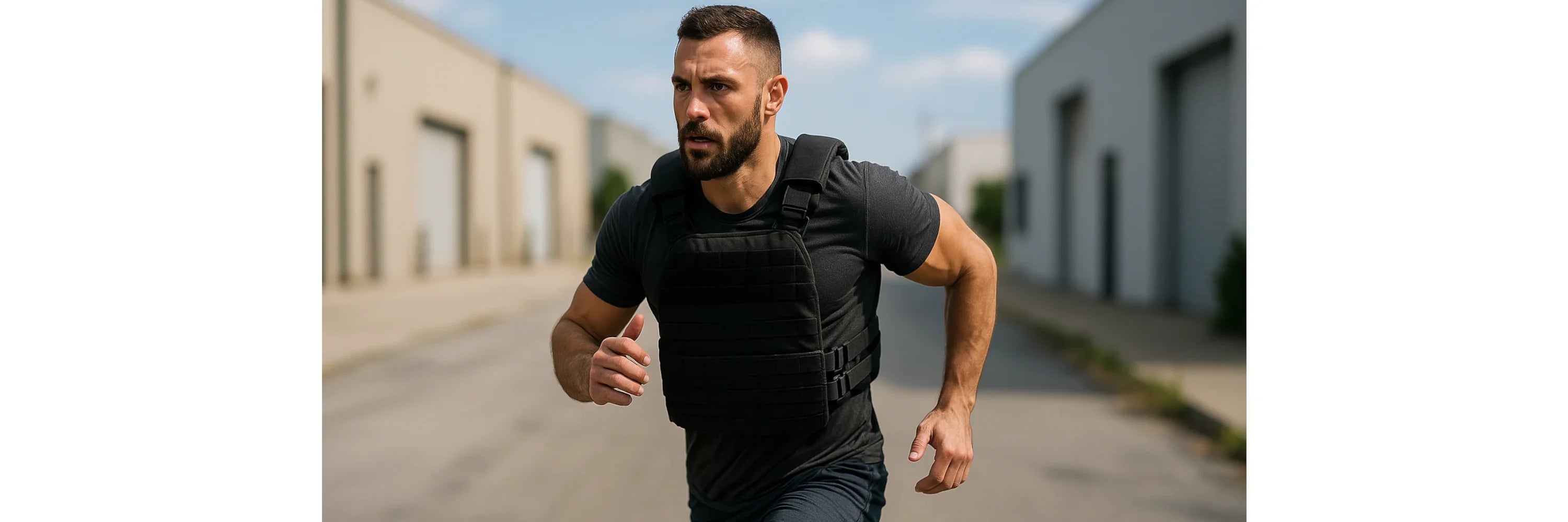 Athlet absolviert das Hero-WOD Murph mit Gewichtsweste im Crossfit