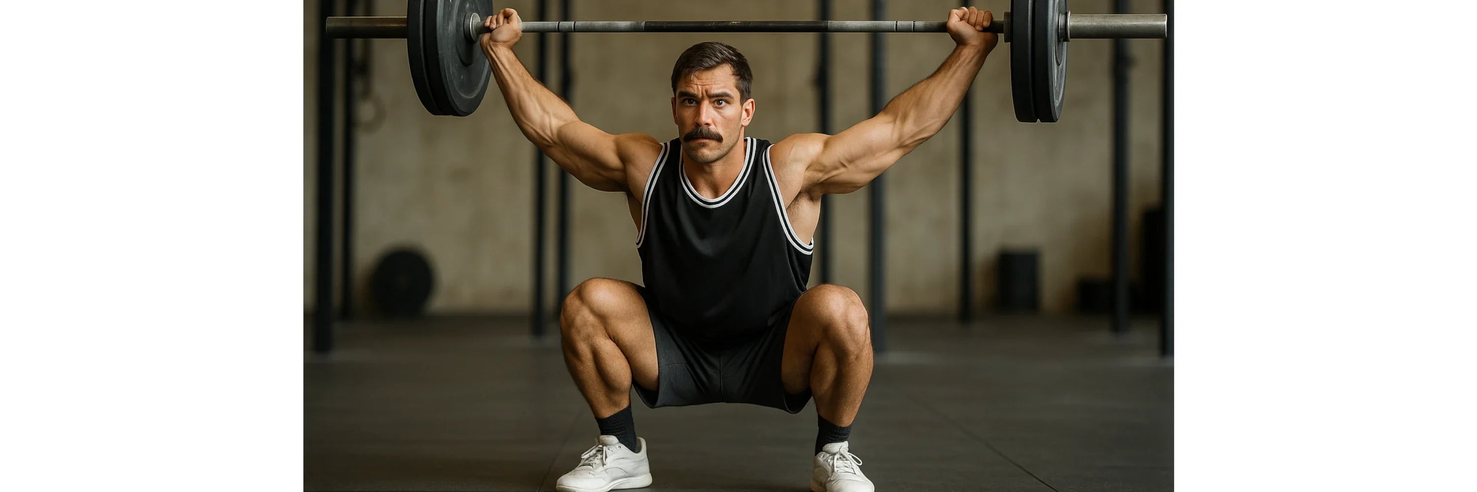 mann-trainiert-overhead-squats-in-crossfit-box