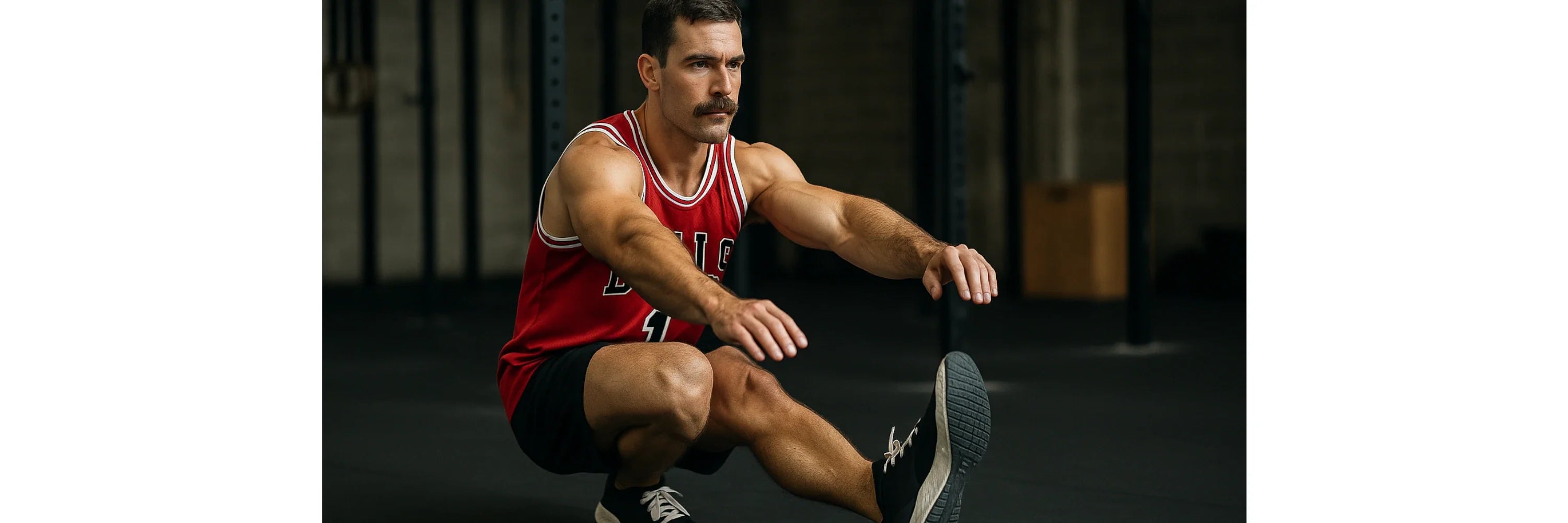 mann-trainiert-pistol-squats-in-crossfit-box