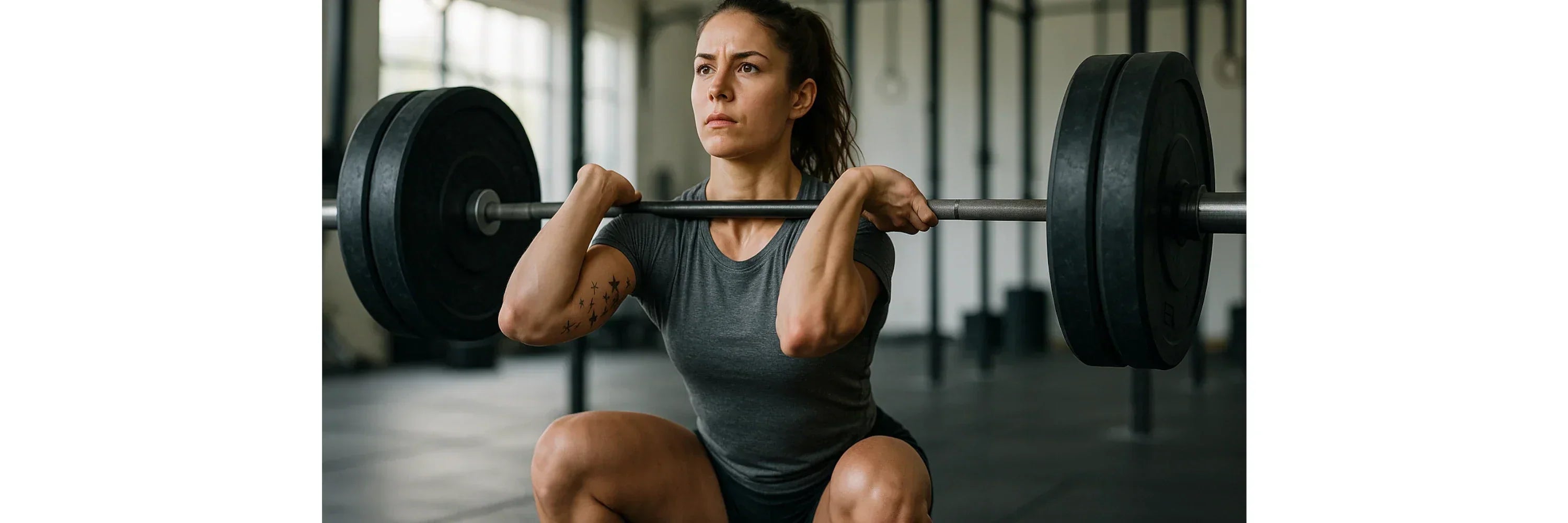 athletin-trainiert-front-squat-in-crossfit-box