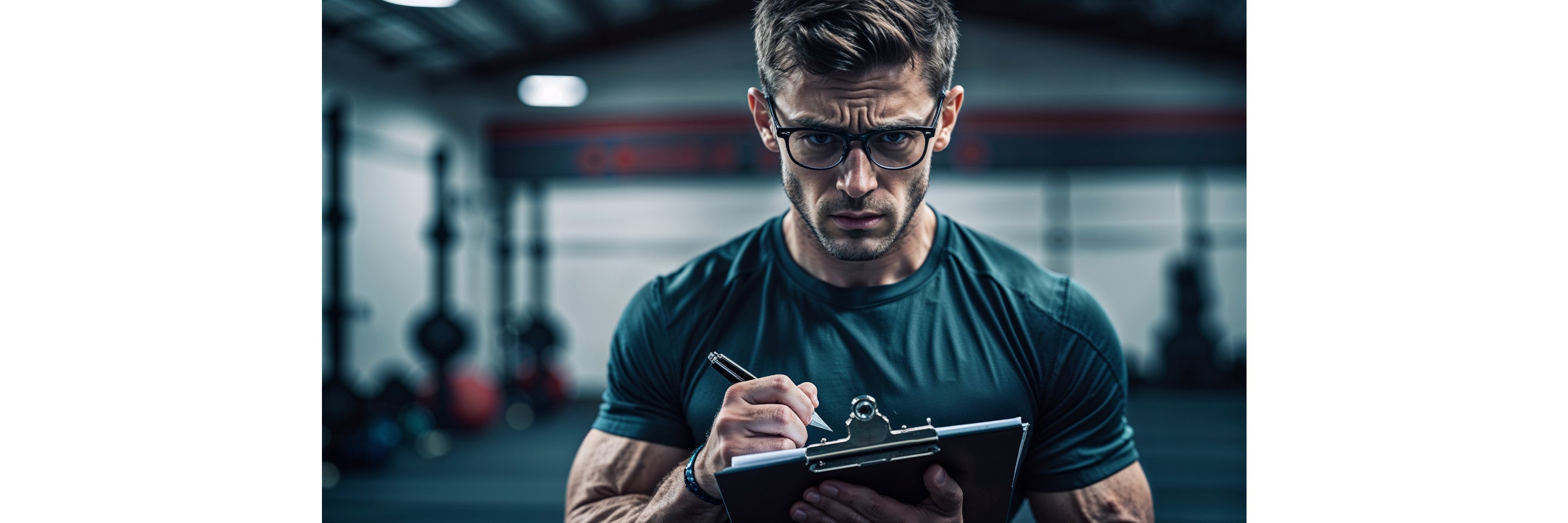 crossfitter-denkt-sich-strategie-fur-workout-aus-und-macht-notizen