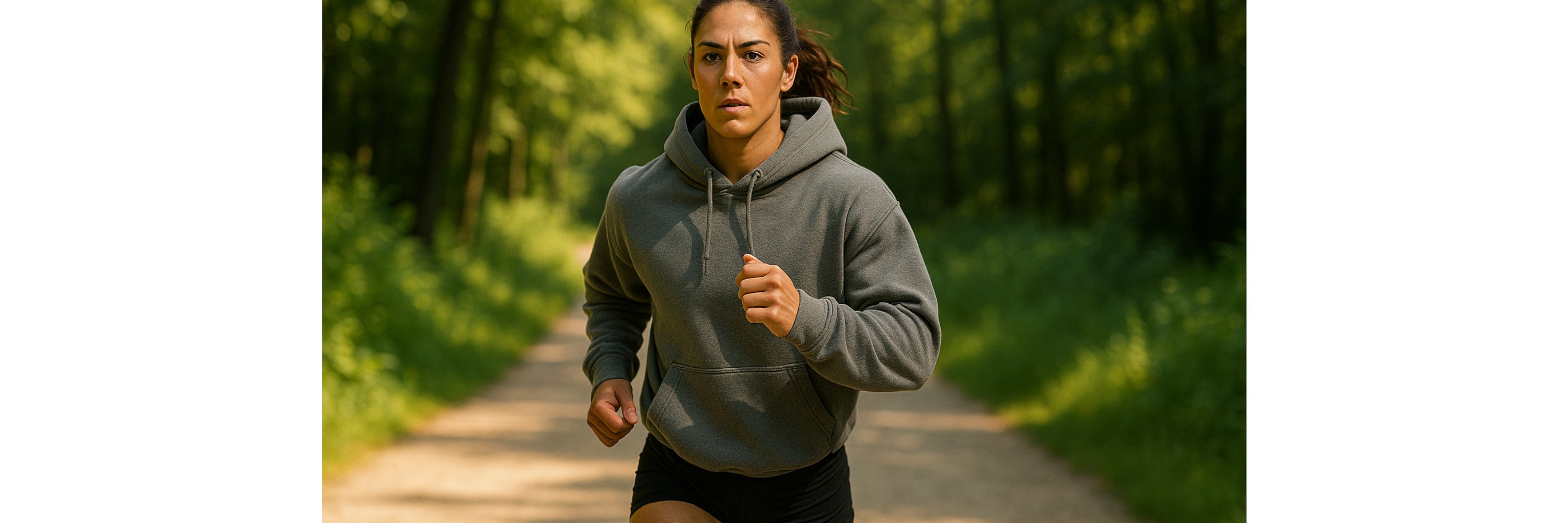 crossfitterin-mit-hoodie-joggen-auf-waldweg-im-sommer